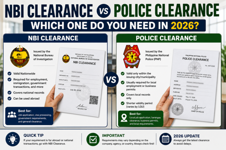 NBI Clearance vs Police Clearance: Which One Do You Need in 2026?